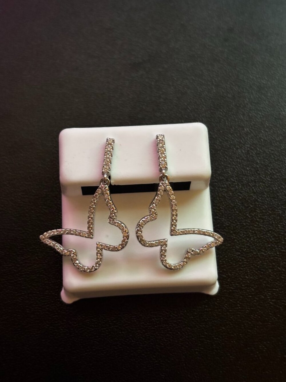 925 Silver + Moissanite Butterfly Earrings